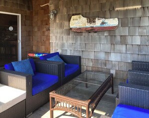 covered front porch and front patio door