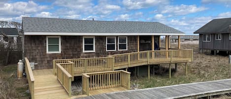 property with new deck and new roof