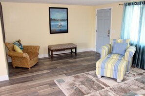Living room, front door