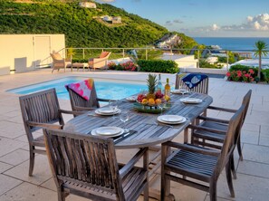 We look forward to poolside dinners and afternoons of cheese and wine 