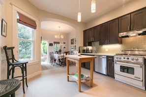 kitchen and dining area