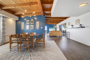 Dining with view to family area