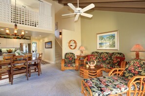 Bright vaulted living room