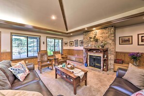 Den | Wood-Burning Fireplace