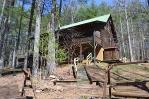 Back of Cabin going to back yard