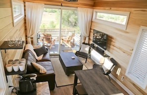 "We loved this tiny house! Very peaceful, clean and modern with everything we needed!"