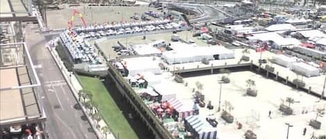 The famous Long Beach Grand Prix. The Balcony has a perect view !!