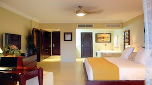 Bedroom with king bed in the one bedroom unit!