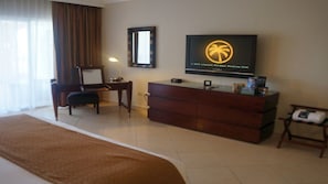 Bedroom desk and TV!