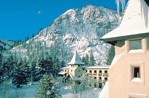 Olympic village inn is directly at the base of Squaw Valley