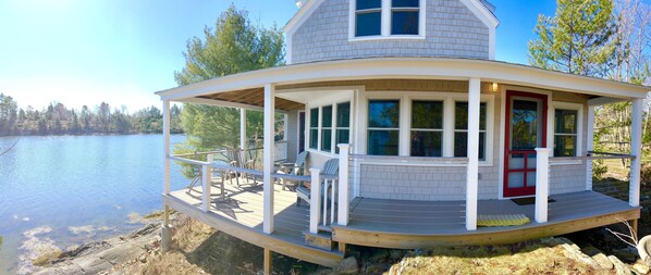 Wrap around porch views of Card Cove.