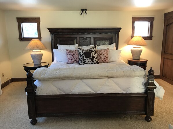 Private King en suite with views in all directions.  