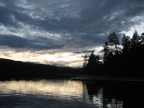 looking north from the house at sunset