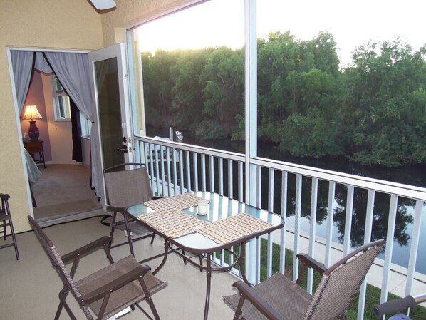 Lanai view, with canal.