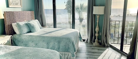 The floor to ceiling windows in the master provide a fabulous view of the ocean!