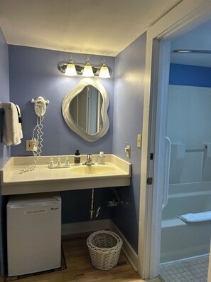 Vanity outside of bathroom