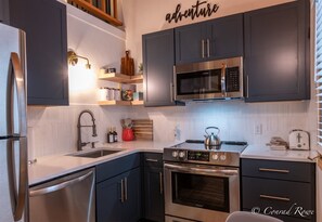Electric stove microwave dishwasher and refrigerator