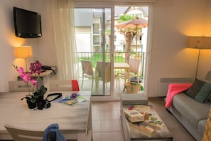 Sit back and relax in the open-concept living space.