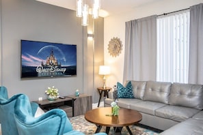 Family Living Room with Smart TV 