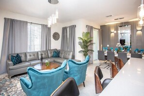 Family Living Room with Smart TV 