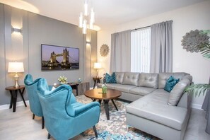Family Living Room with Smart TV 