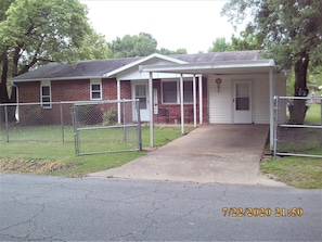 Carport gates open