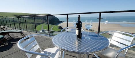 Balcony overlooking Putsborough Beach Devon