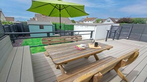 Decked garden area