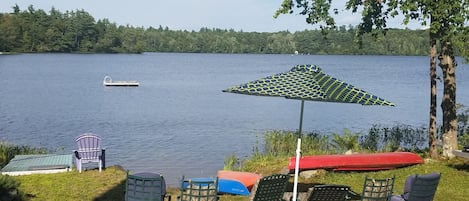 Private Beach with kayaks and rowboat