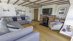 Lounge with patio doors leading to terrace