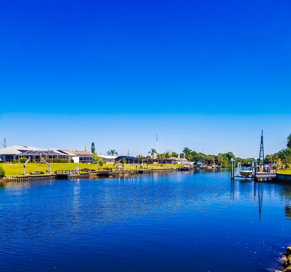 Backyard canal view