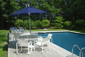 pool and backyard