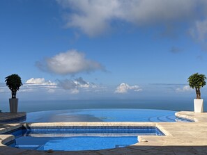 Pool view from living room