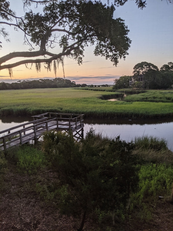 Sunrise from our Porch overlooking our dock