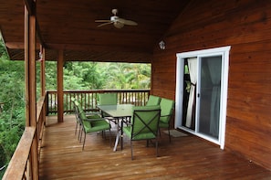 Porch with dining table