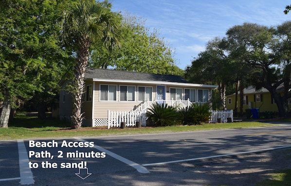 On beach path, just cross this street, one short block & street & hit the sand!