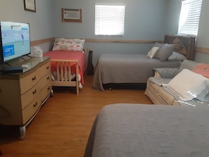 second bedroom with 3 beds. great for the kids (has TV).