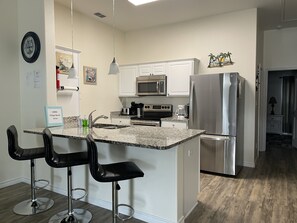 Fully stocked kitchen