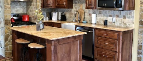 Kitchen:  Well stocked Kitchen w Island
