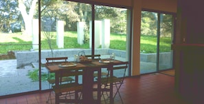 Dining Area with Patio View