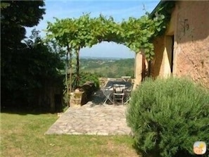 View from the terrace of the main house