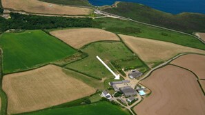 Aerial view of farm