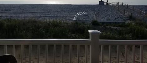 Deck View - Steps away from the beach.