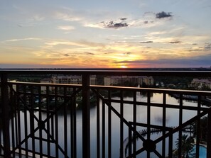 Sunset over the lake