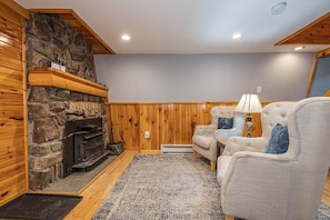 Enjoy a warm fire on a cool evening? - With the fireplace, surrounded by comfortable seating you can have an enjoyable conversation with family on a cool night out.