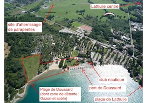 Emplacement de la maison par rapport au lac : Lathuile centre 1500m