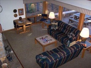 Living room from upstairs landing