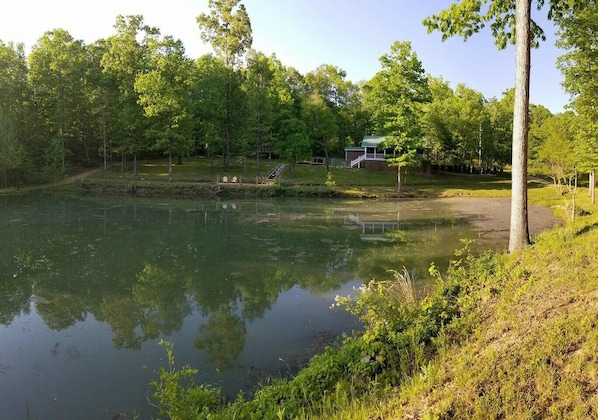 Pond in front of the property