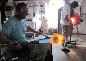 Glass blowing studio