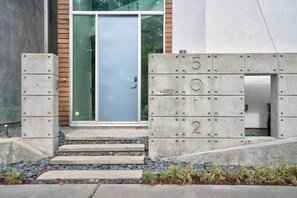 Entry to my lovely home  with smart lock technology for easy check in.